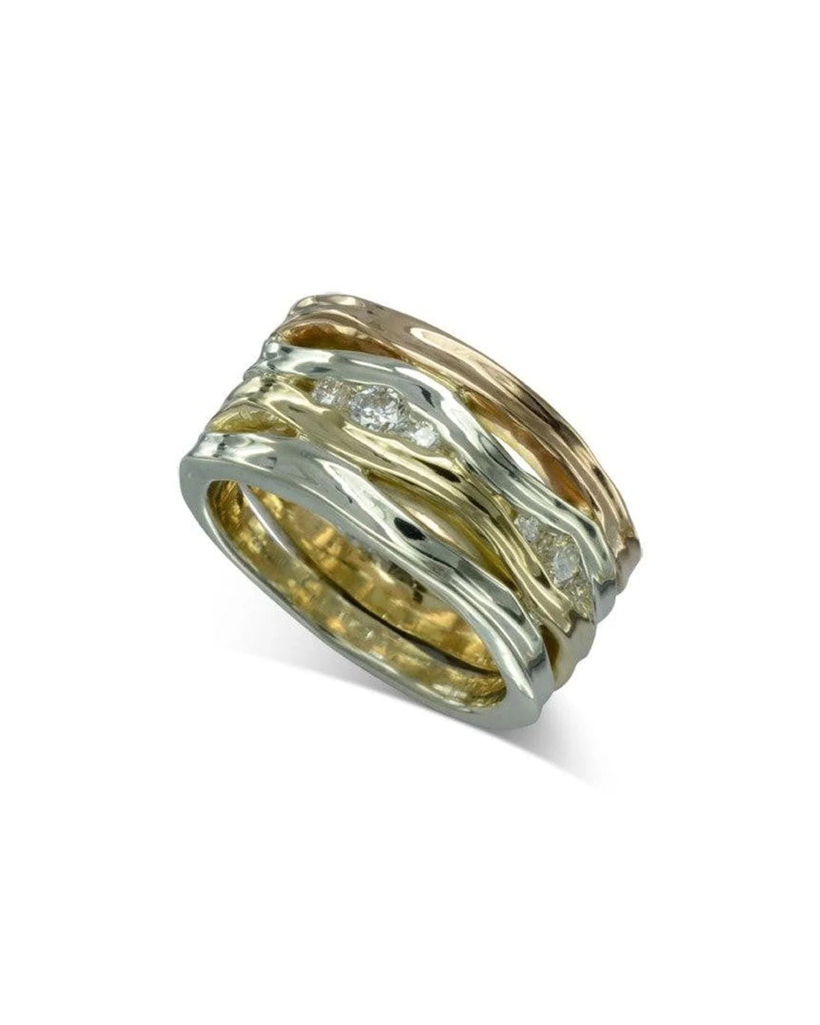 Trap Three Colour Gold Diamond Eternity Ring Ring Pruden and Smith