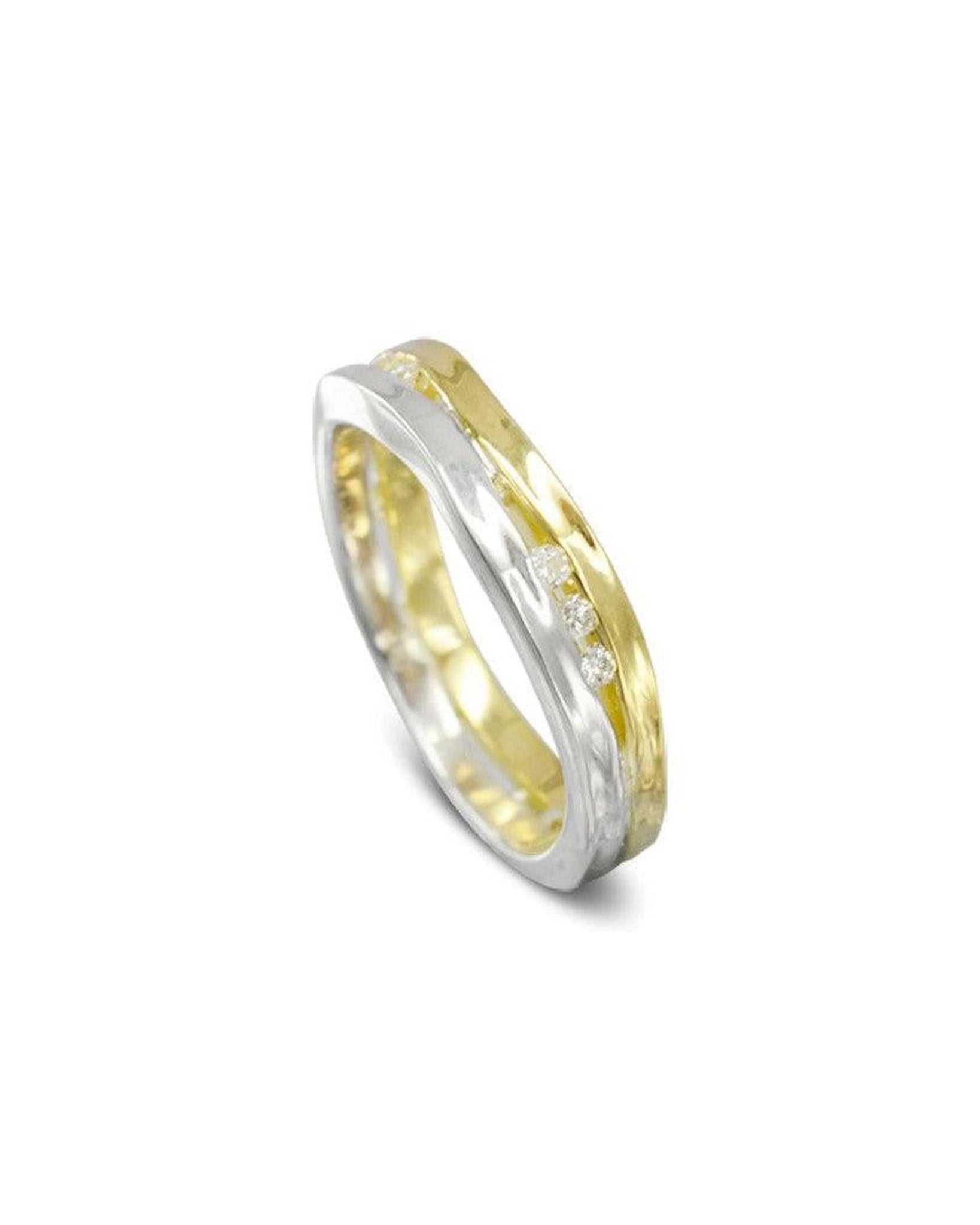 Trap Two Colour Diamond Eternity Ring Ring Pruden and Smith 9ct White Gold and Yellow Gold