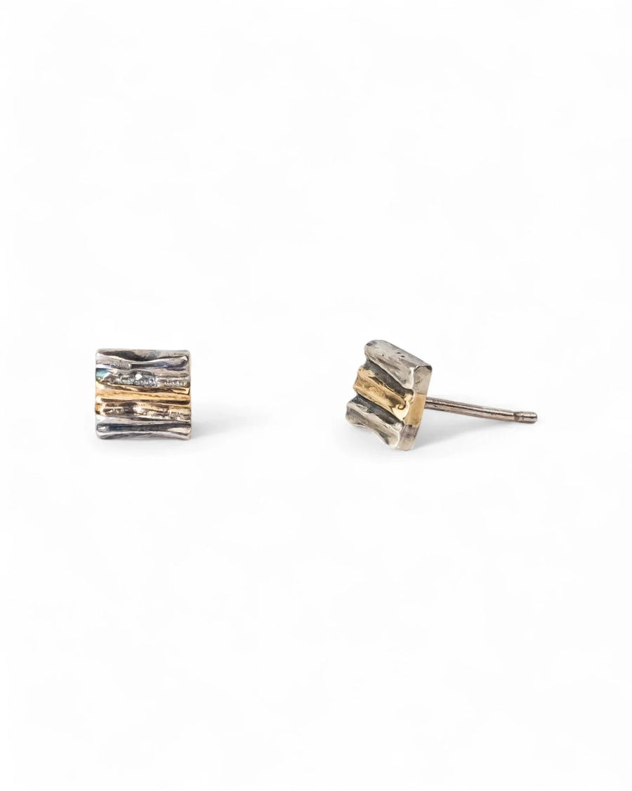 Trap Two Colour Stud Earrings Earrings Pruden and Smith
