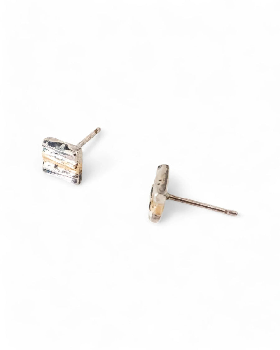 Trap Two Colour Stud Earrings Earrings Pruden and Smith