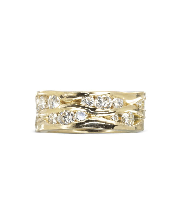 Trap Wide Three Band Diamond Full Eternity Ring Ring Pruden and Smith