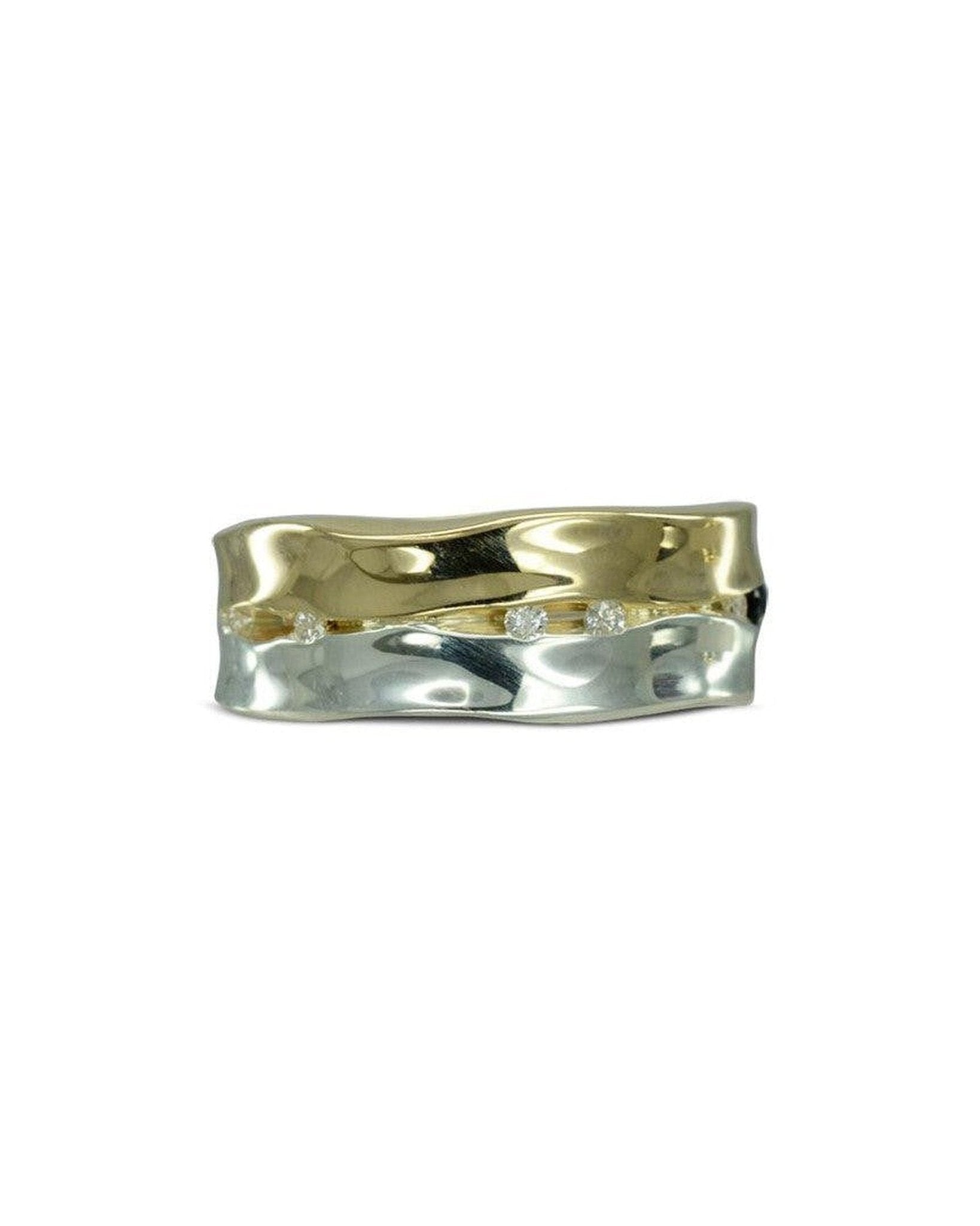Trap Wide Two Colour Gold Diamond Eternity Ring Ring Pruden and Smith