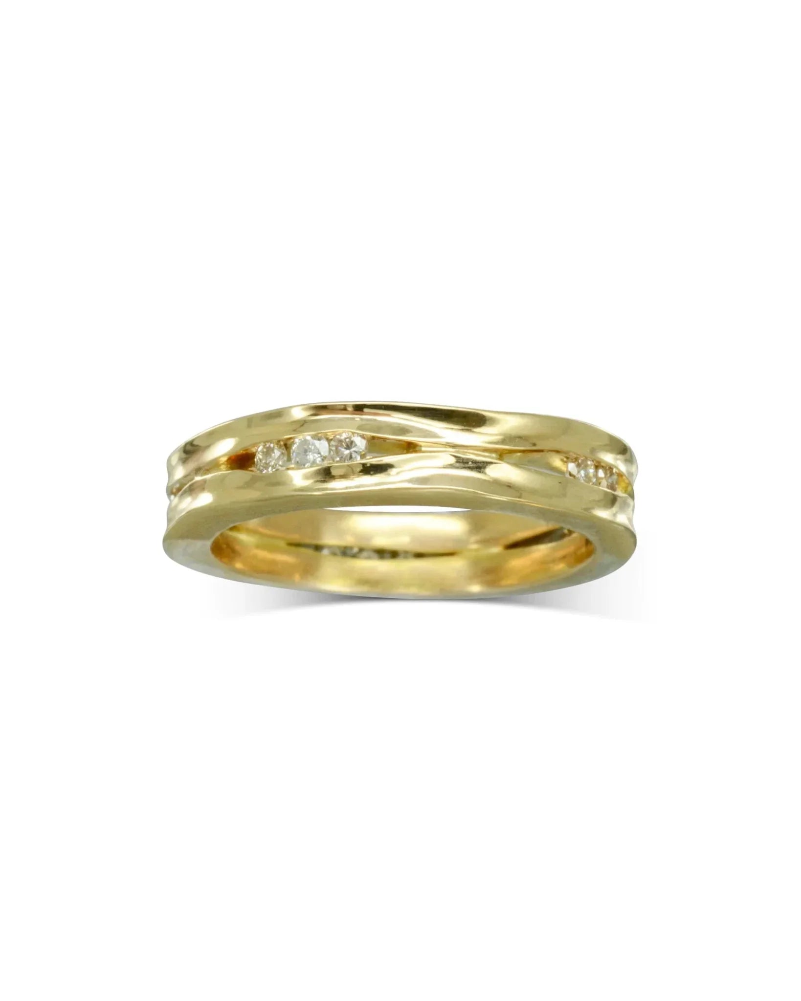 Trap Yellow Gold Diamond Ring (Narrow) Ring Pruden and Smith