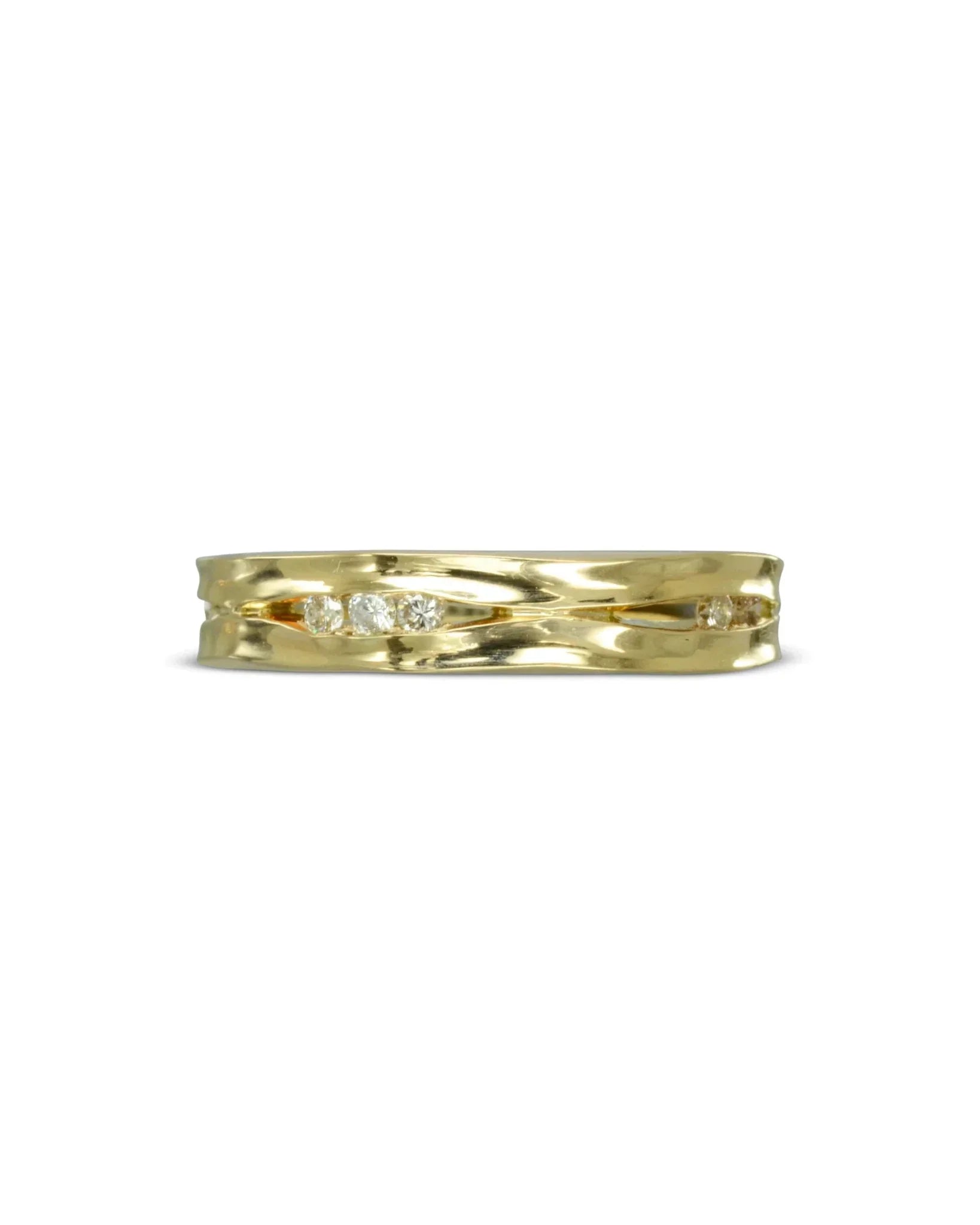 Trap Yellow Gold Diamond Ring (Narrow) Ring Pruden and Smith