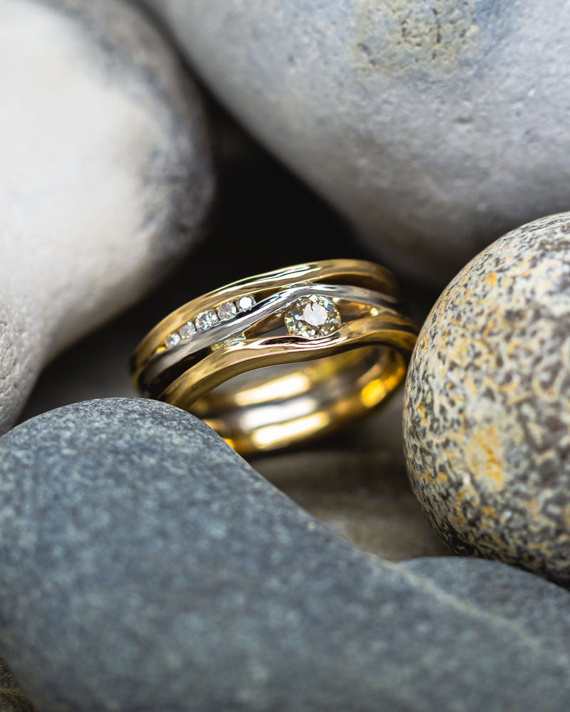 Trap diamond eternity ring