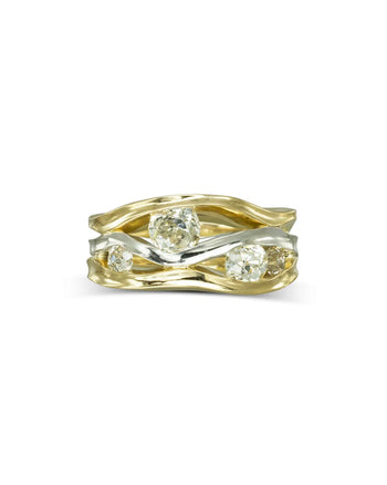 Trap Two Colour Three Diamond Ring Ring Pruden and Smith   