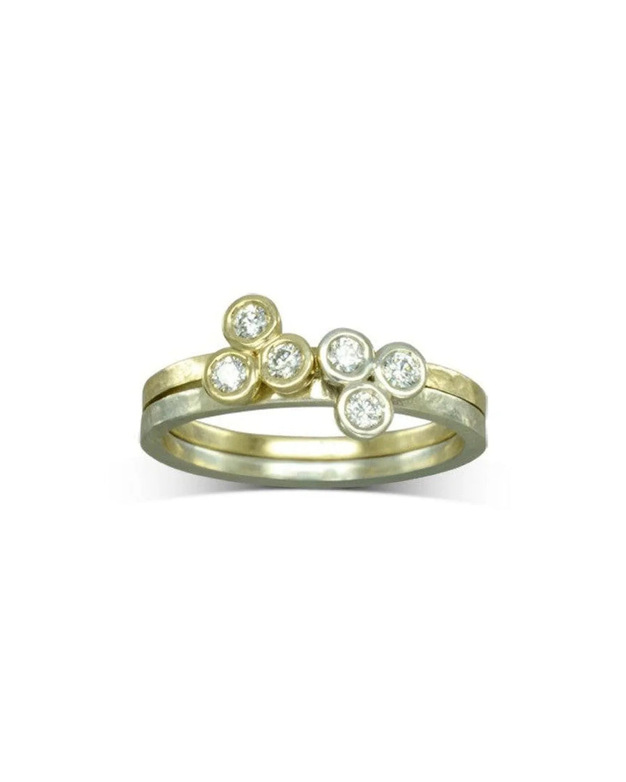 Trefoil 9ct Gold Diamond Ring Ring Pruden and Smith