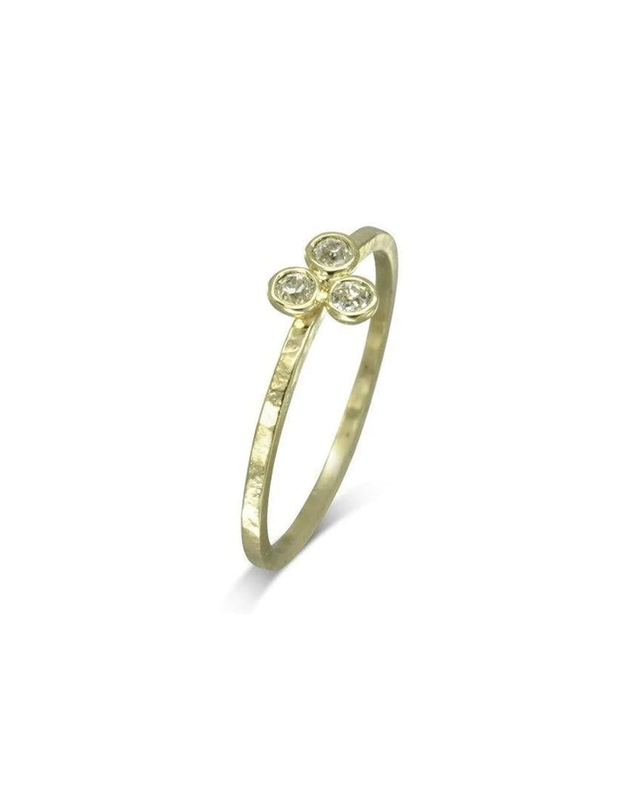 Trefoil 9ct Gold Diamond Ring Ring Pruden and Smith