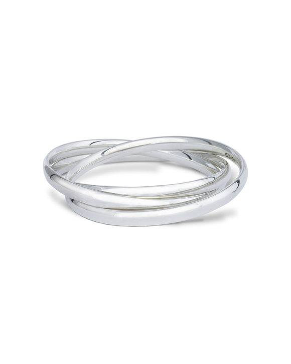 Triple Solid Silver Bangle Bangle Pruden and Smith