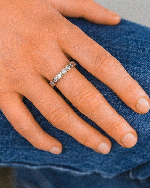 Tube Form Platinum Full Eternity Ring (2ct) Ring Pruden and Smith