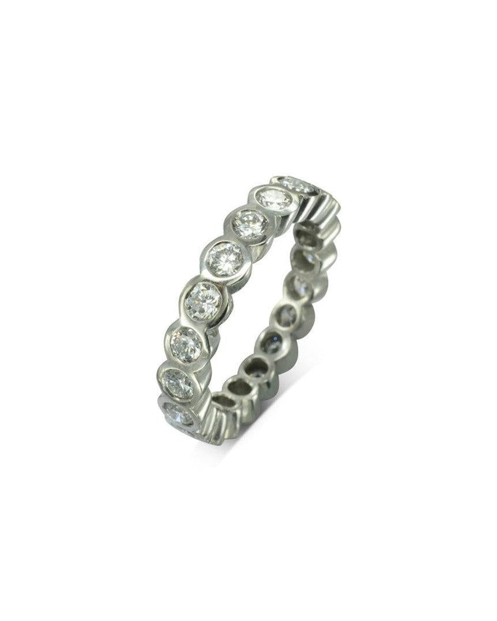 Tube Form Platinum Full Eternity Ring (2ct) Ring Pruden and Smith
