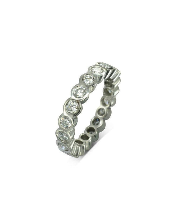 Tube Form Platinum Full Eternity Ring (2ct) Ring Pruden and Smith