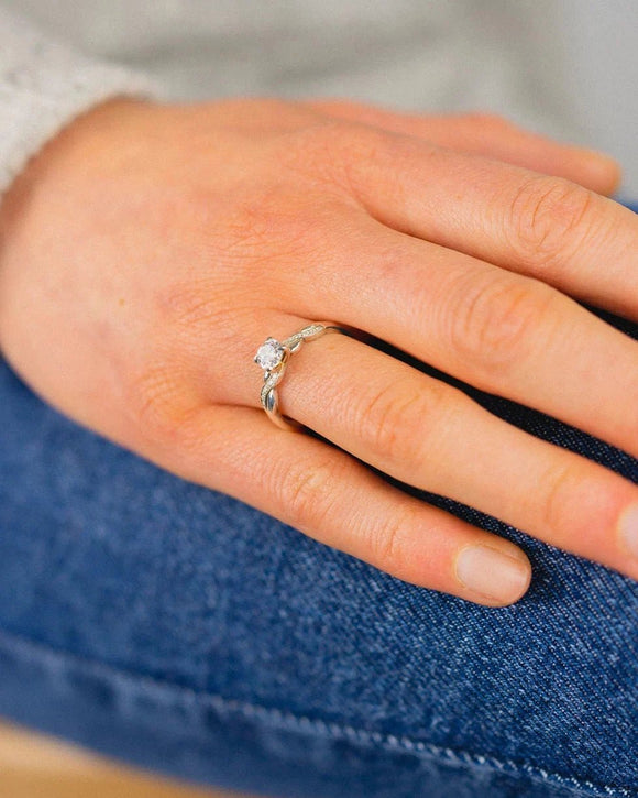 Twist Engagement Ring and Wedding Band Set Ring Pruden and Smith