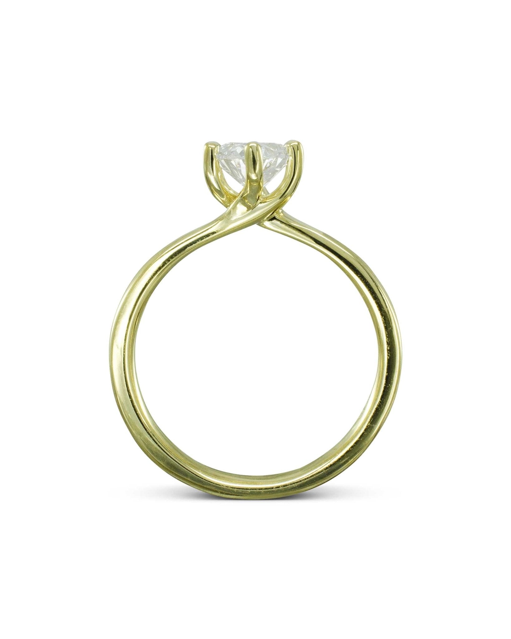 Twist Oval Diamond Engagement Ring Ring Pruden and Smith