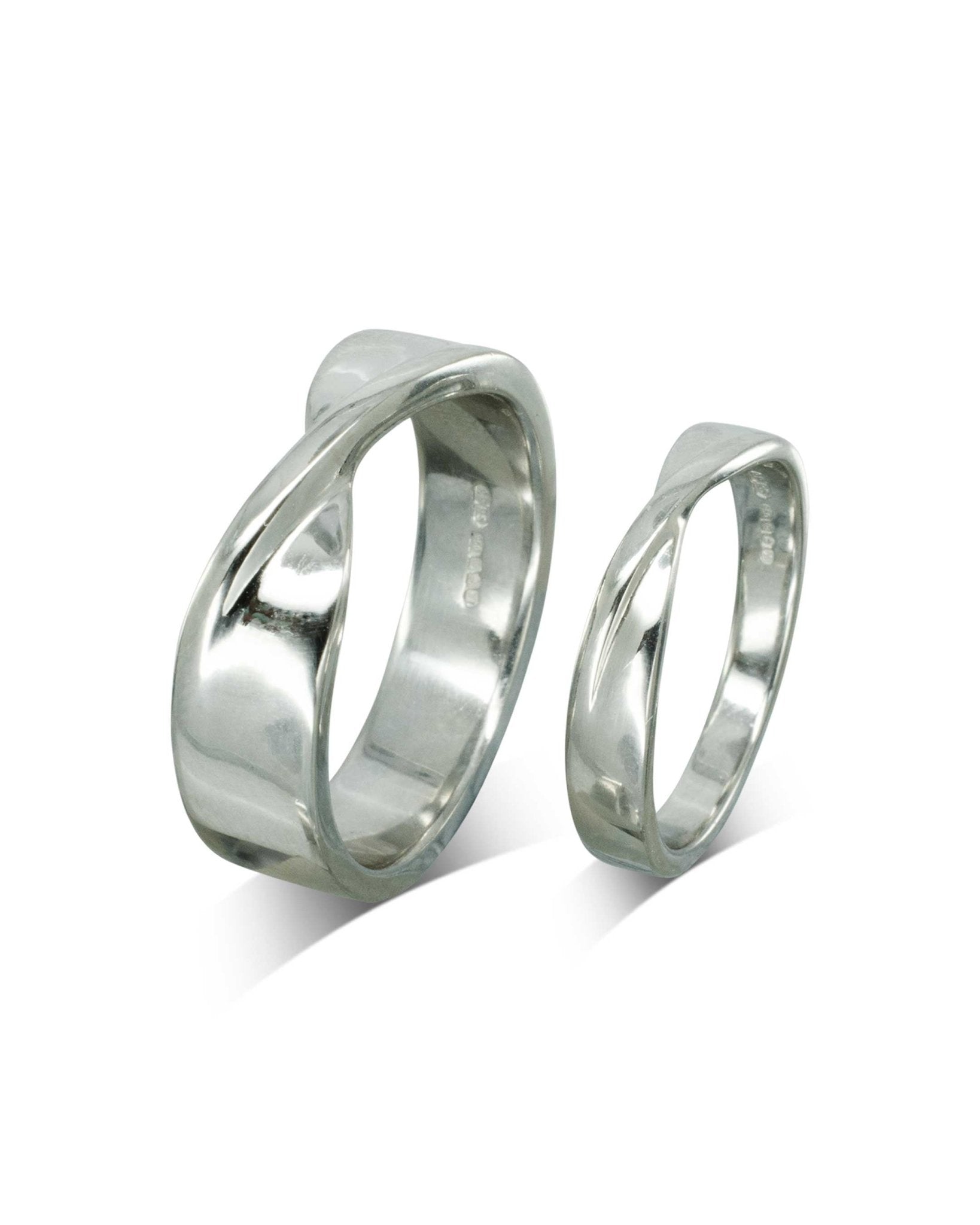 Twist Platinum Wedding Band Ring Pruden and Smith