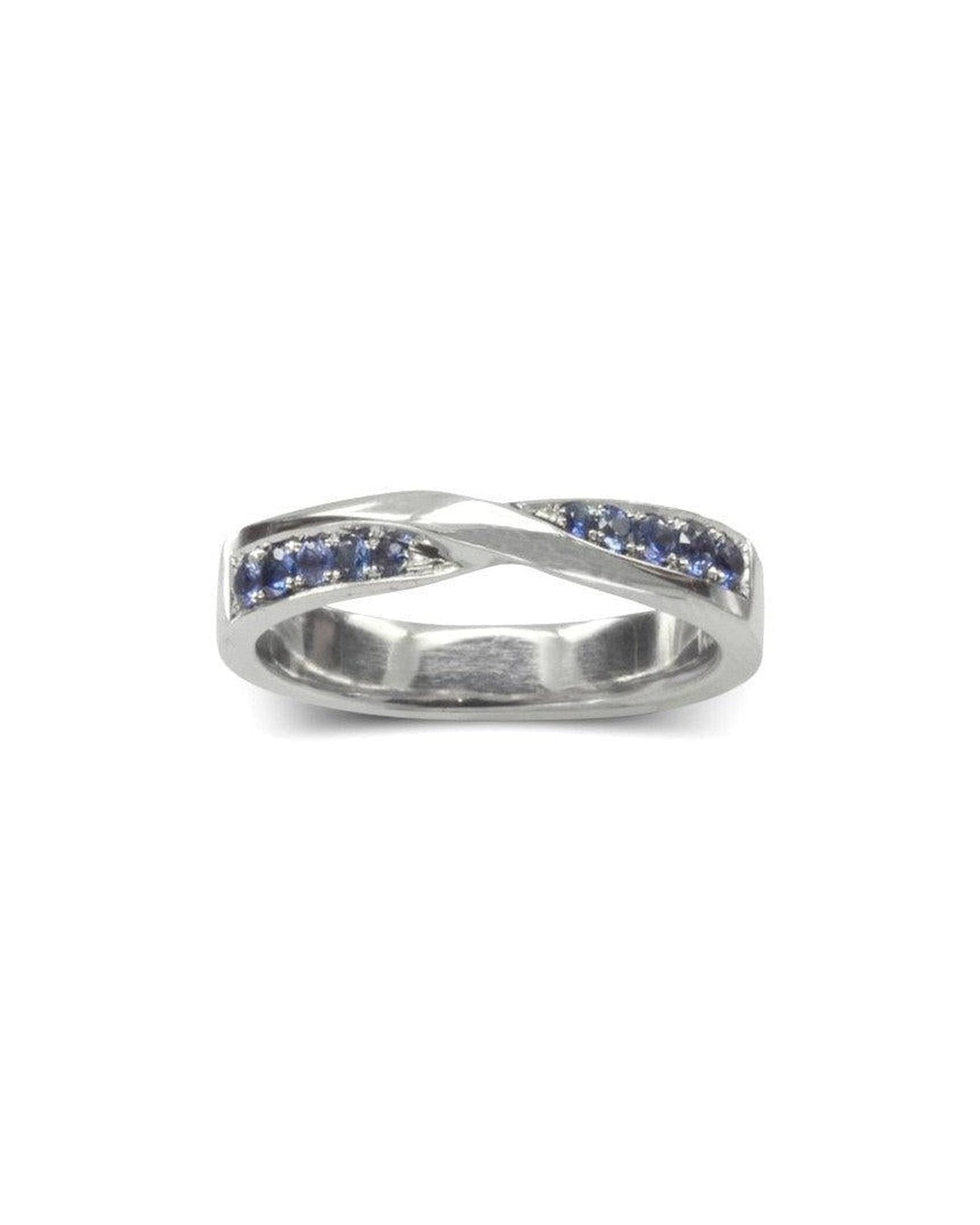 Twist Sapphire Eternity Ring Ring Pruden and Smith