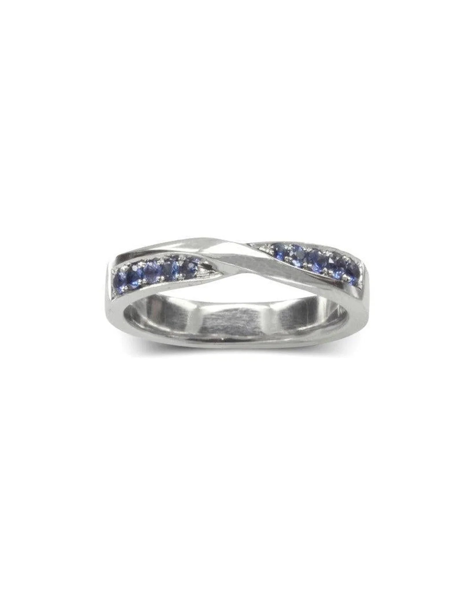 Twist Sapphire Eternity Ring Ring Pruden and Smith