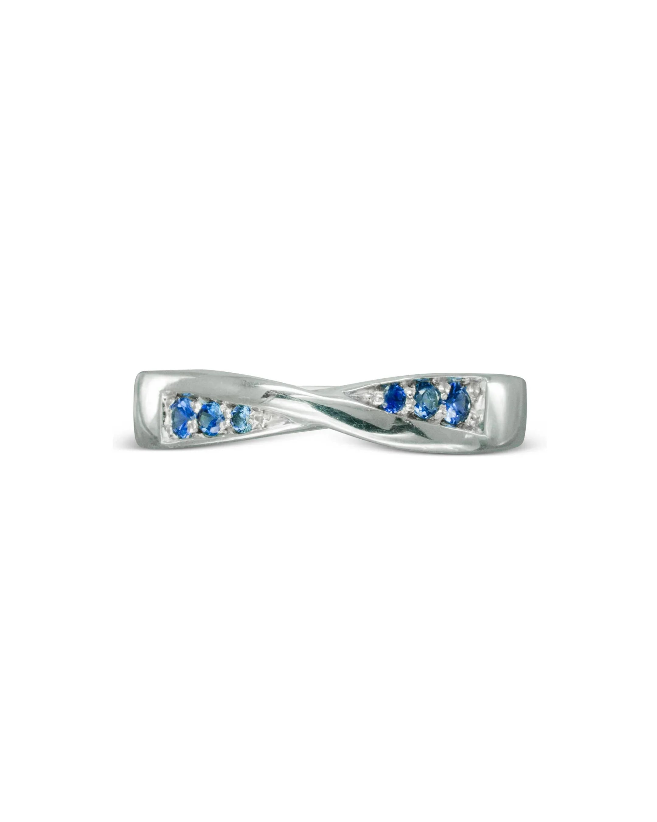 Twist Sapphire Eternity Ring Ring Pruden and Smith
