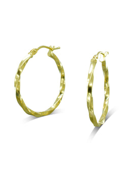 Twisted Hoop Earrings Earring Pruden and Smith 9ct Yellow Gold 20mm  