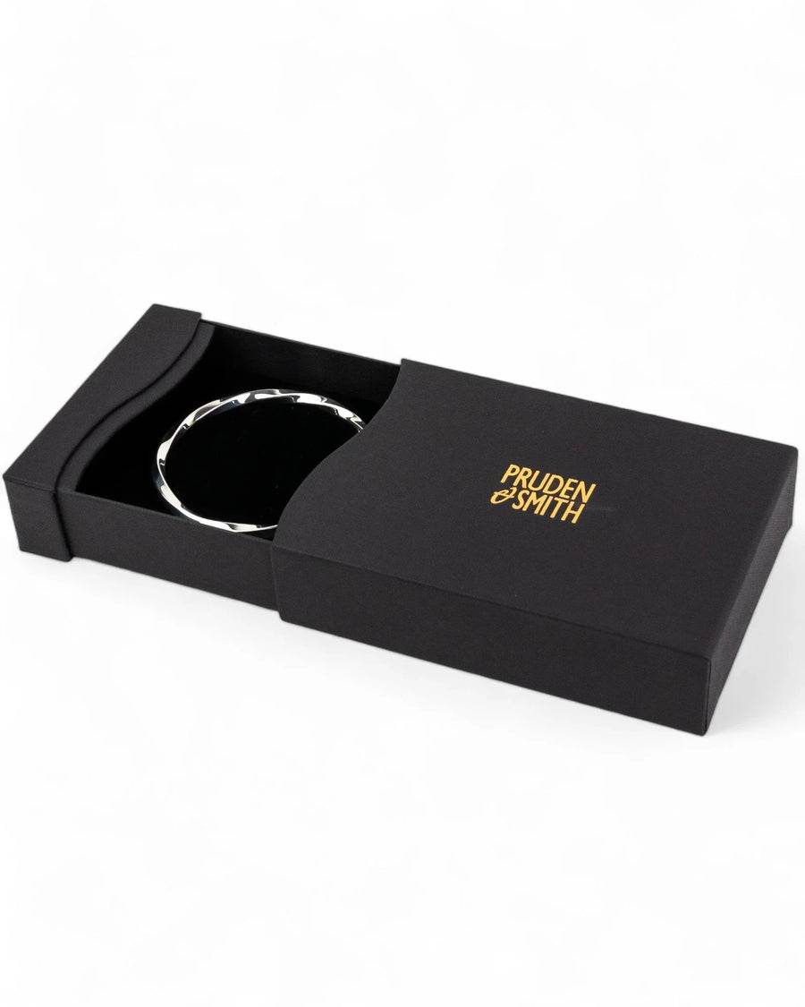 Twisted Solid Silver Bangle Bangle Pruden and Smith