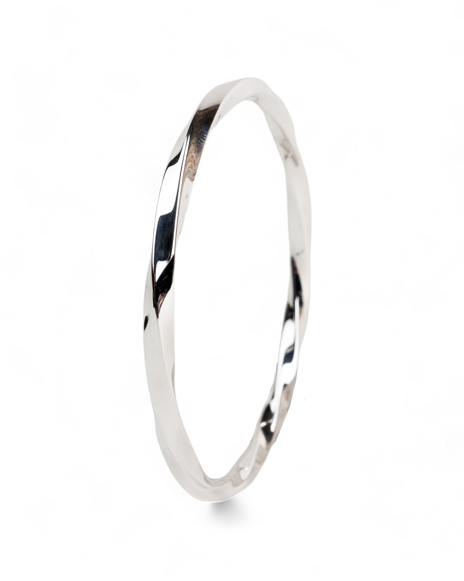 Twisted Solid Silver Bangle Bangle Pruden and Smith