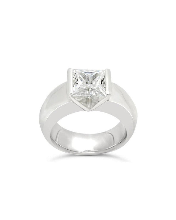 V Set 2ct Princess Cut Diamond & Platinum Ring Ring Pruden and Smith