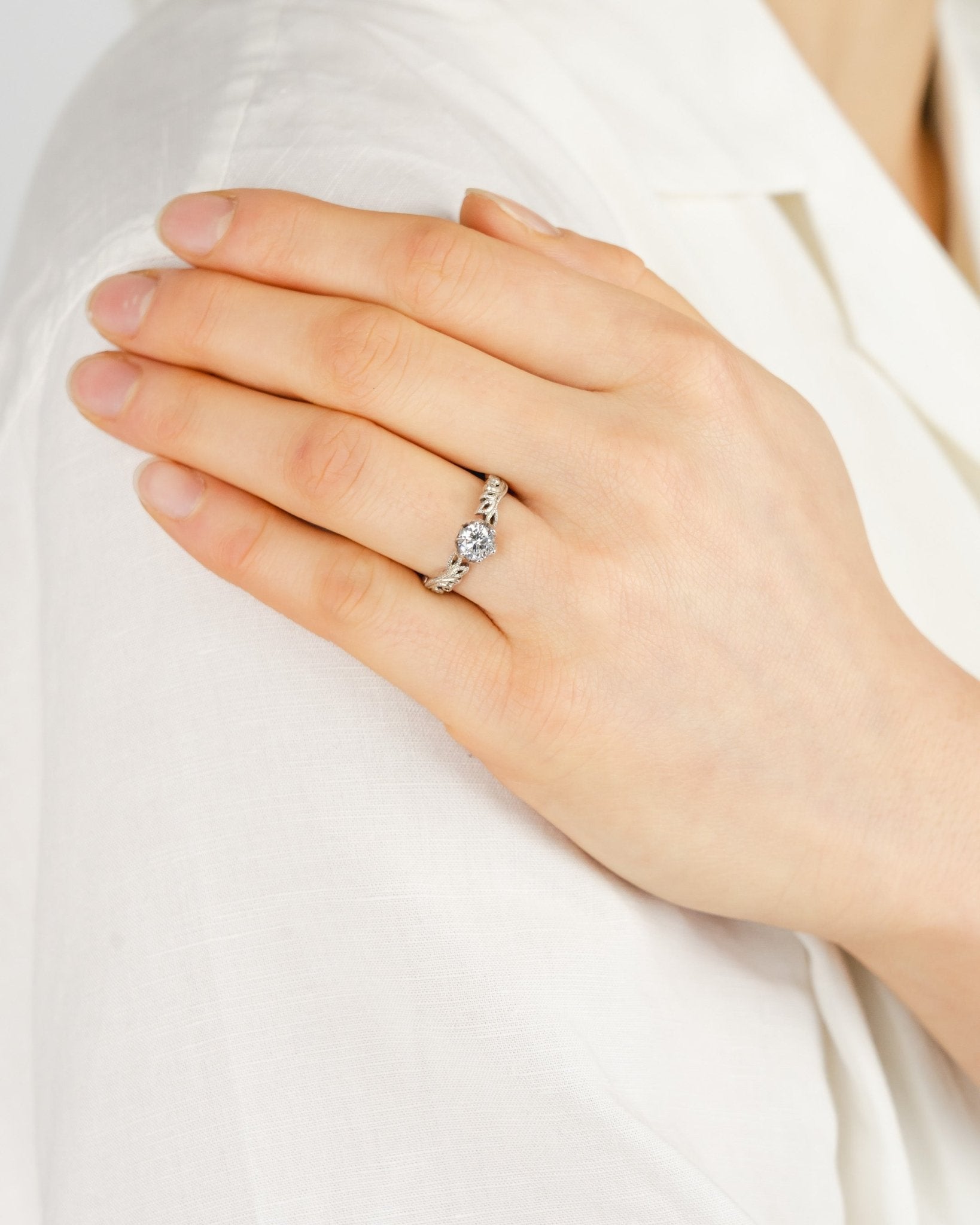 Vintage Asymmetrical Engagement Ring Ring Pruden and Smith