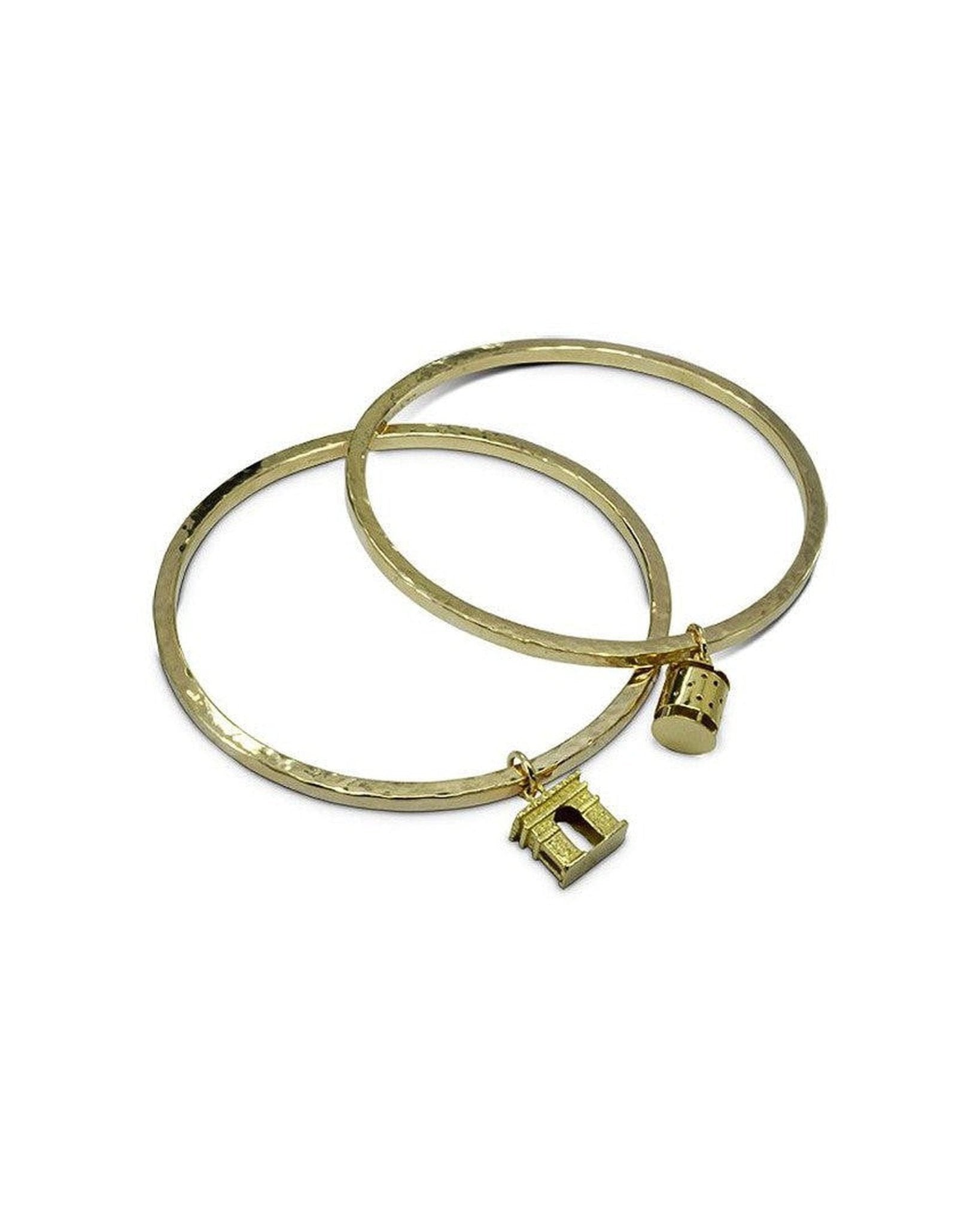 Vintage Charms 9ct Solid Gold Bangle Bangle Pruden and Smith
