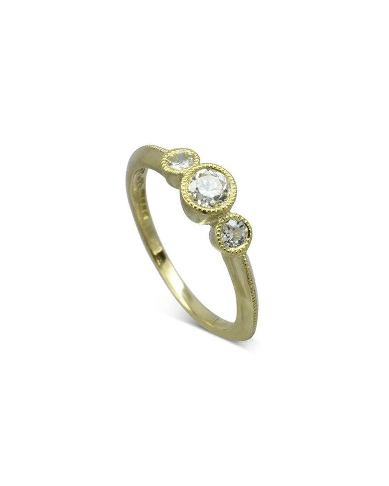 Vintage Diamond Trilogy Engagement Ring Ring Pruden and Smith