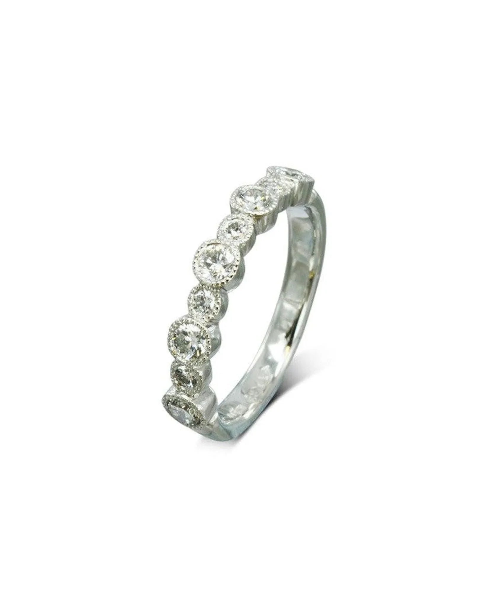 Vintage Eternity Ring Ring Pruden and Smith 55% Half Eternity 0.75cts approx.