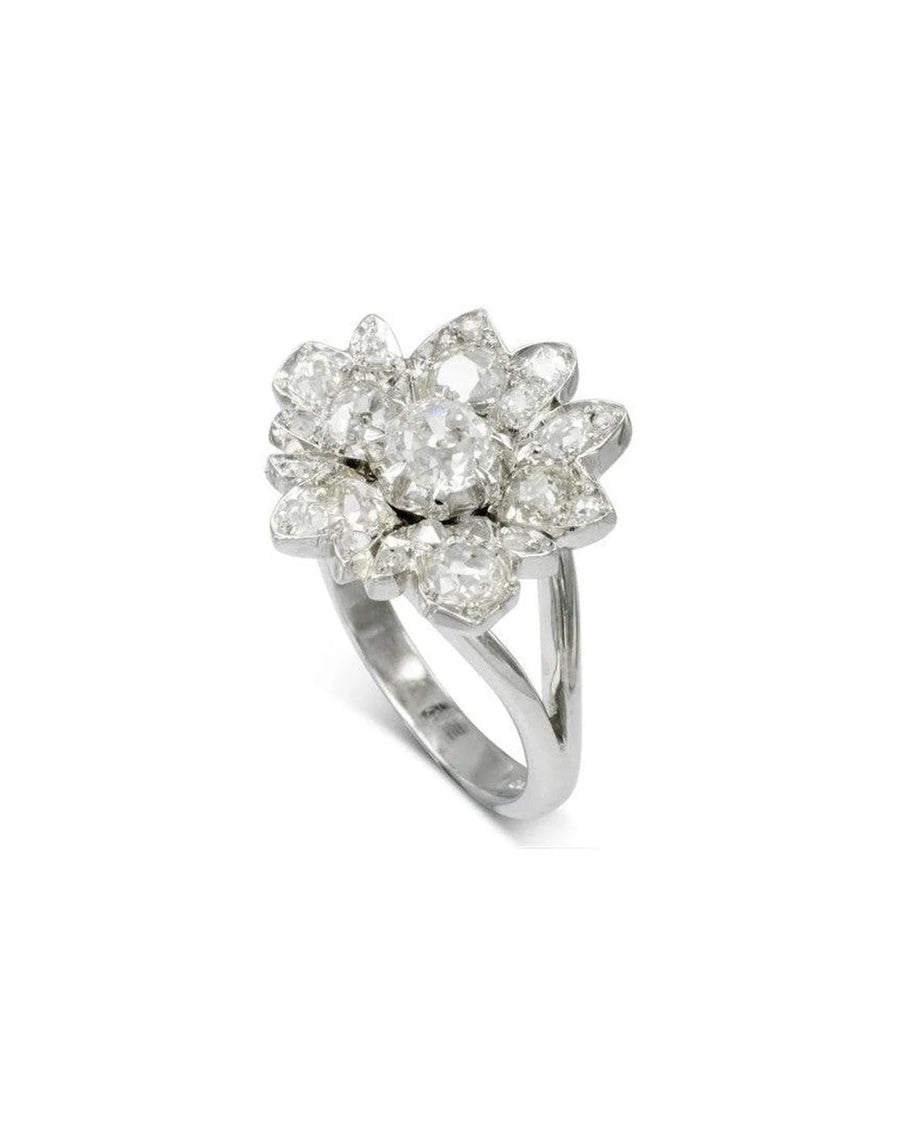 Vintage Flower Diamond Dress Ring Ring Pruden and Smith