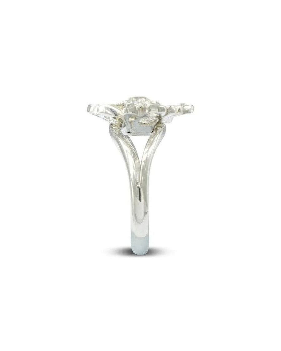 Vintage Flower Diamond Dress Ring Ring Pruden and Smith