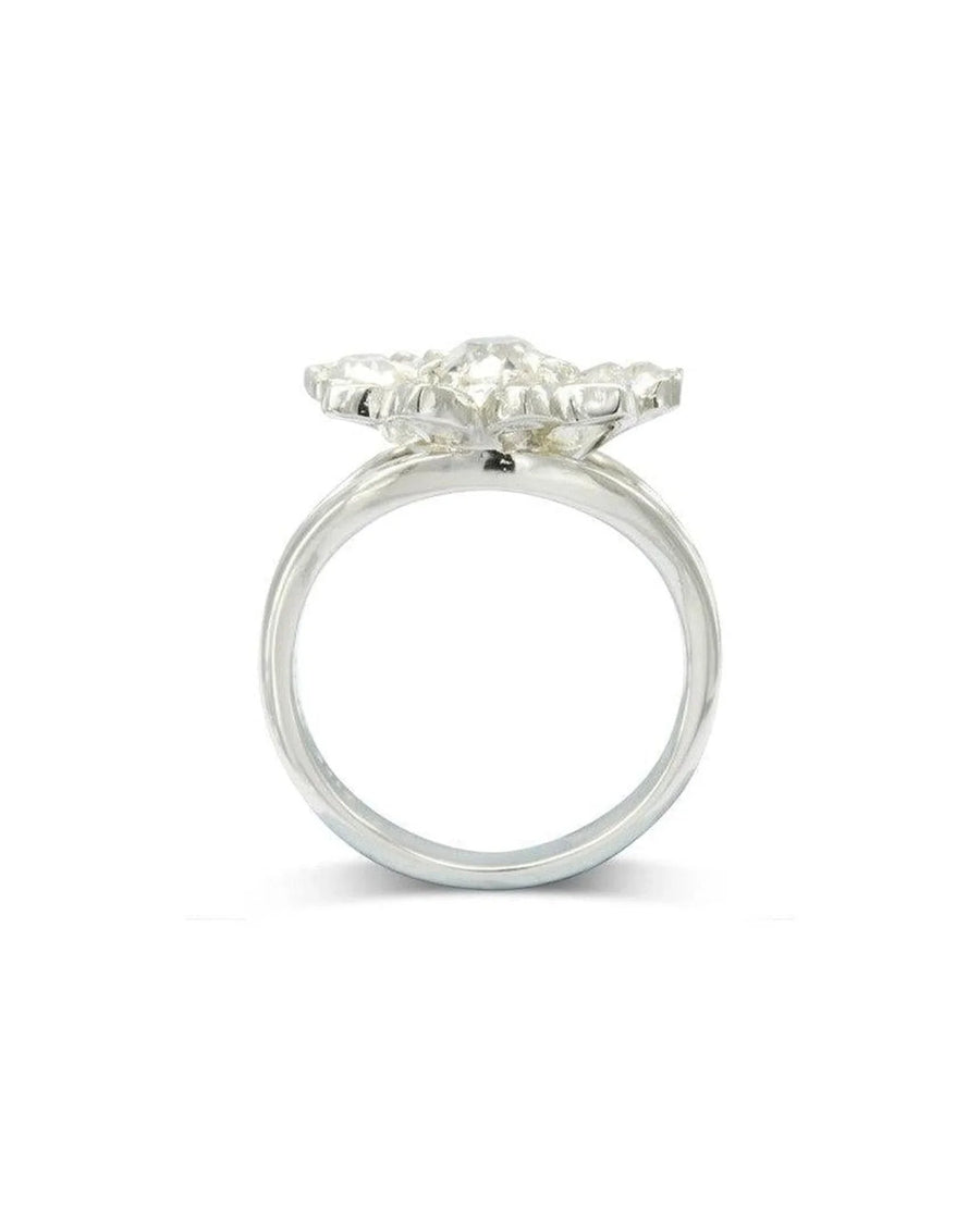 Vintage Flower Diamond Dress Ring Ring Pruden and Smith