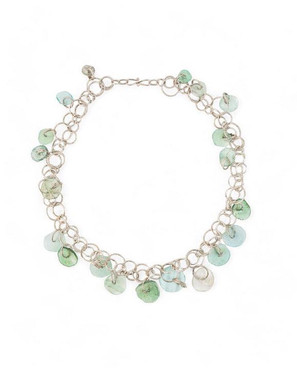 Vintage Glass Disc Necklace Necklace Pruden and Smith