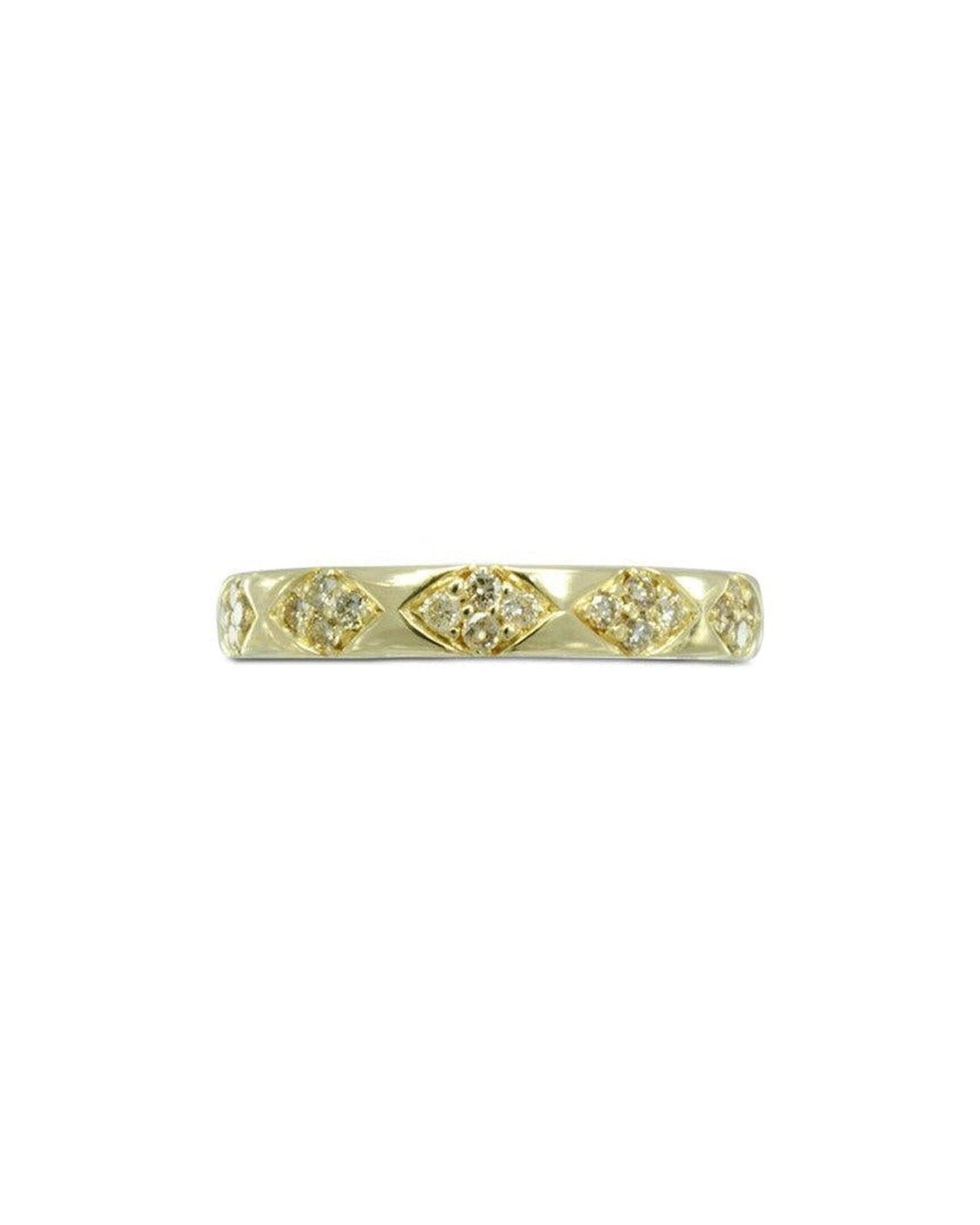 Vintage Look Diamond Pattern Eternity Ring Ring Pruden and Smith