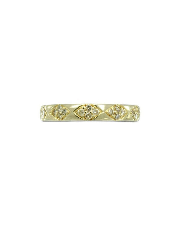Vintage Look Diamond Pattern Eternity Ring Ring Pruden and Smith