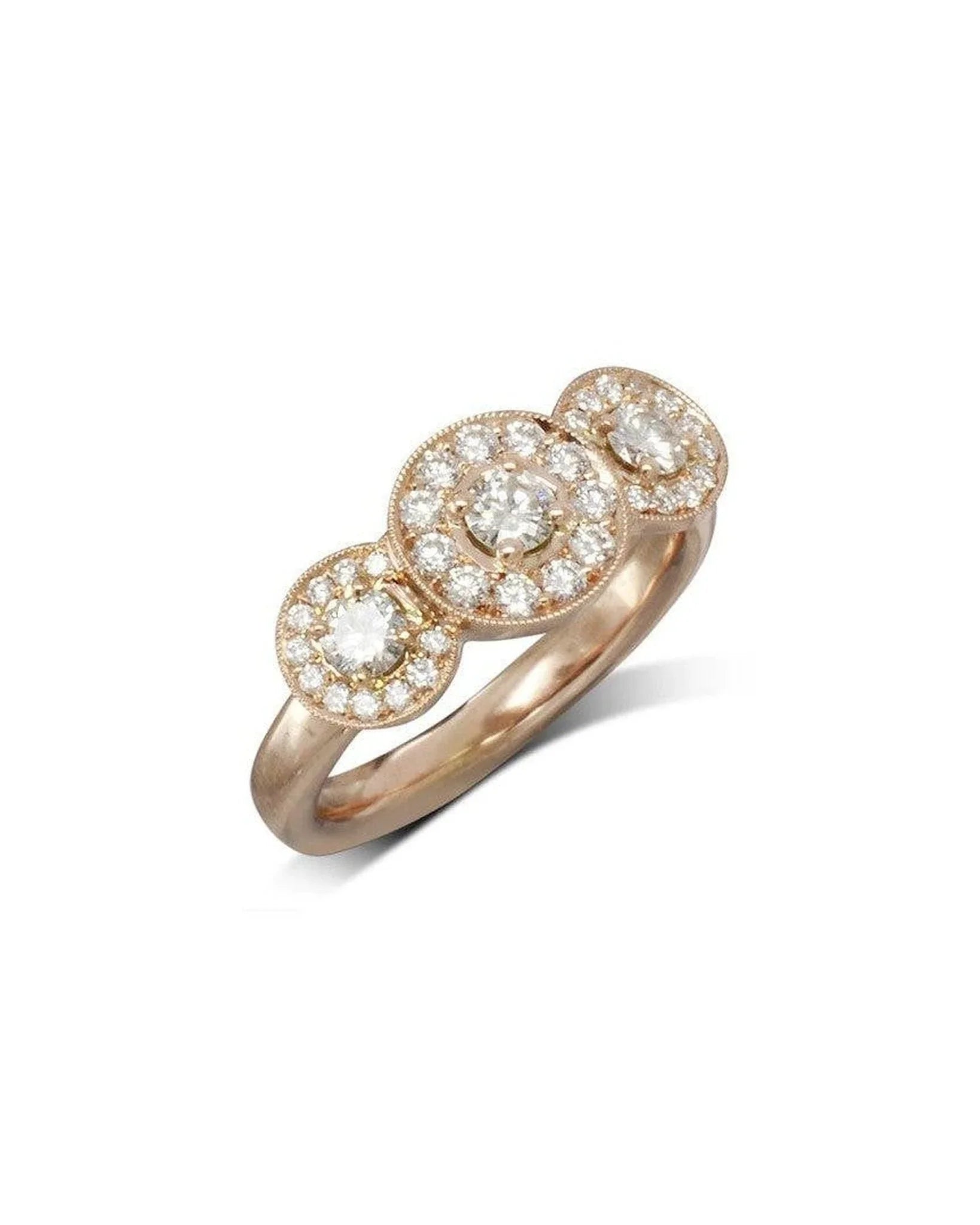 Vintage Rose Gold Trilogy Ring Ring Pruden and Smith