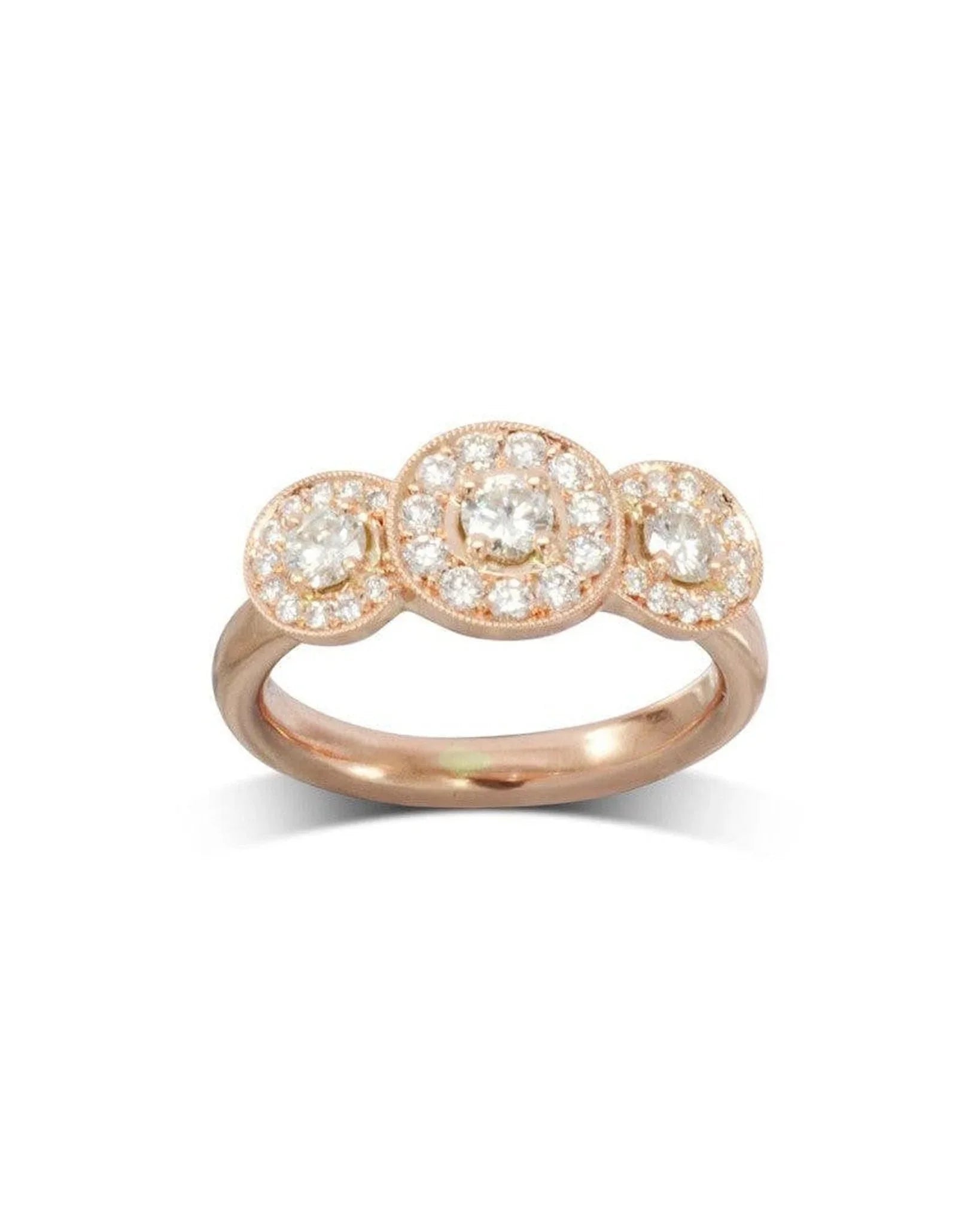 Vintage Rose Gold Trilogy Ring Ring Pruden and Smith