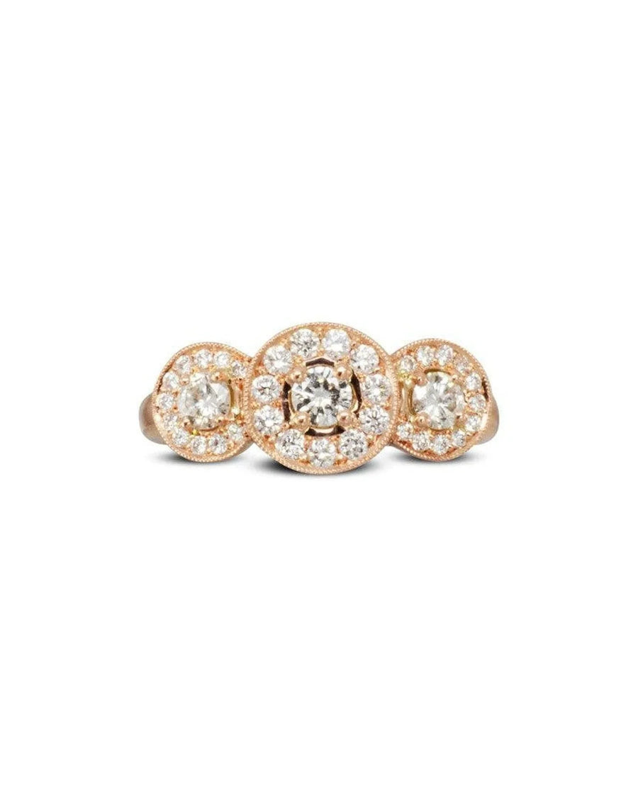 Vintage Rose Gold Trilogy Ring Ring Pruden and Smith