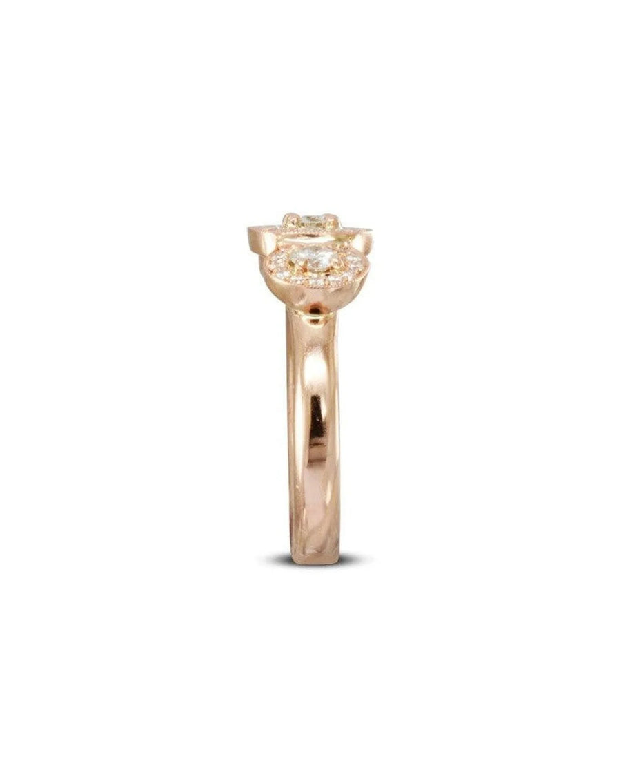 Vintage Rose Gold Trilogy Ring Ring Pruden and Smith