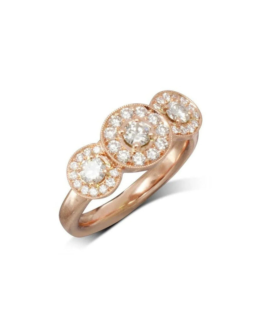 Vintage Rose Gold Trilogy Ring Ring Pruden and Smith