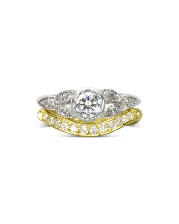 Vintage Round Diamond Engagement Ring Ring Pruden and Smith