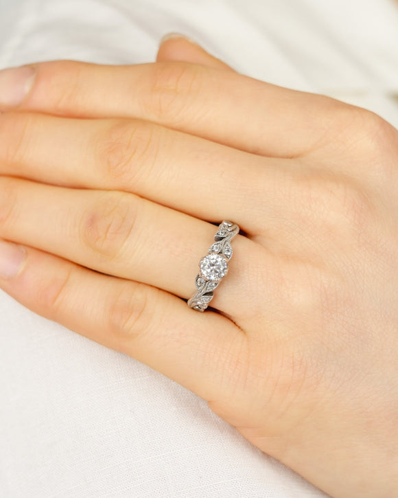 Vintage Style Engagement Ring Ring Pruden and Smith