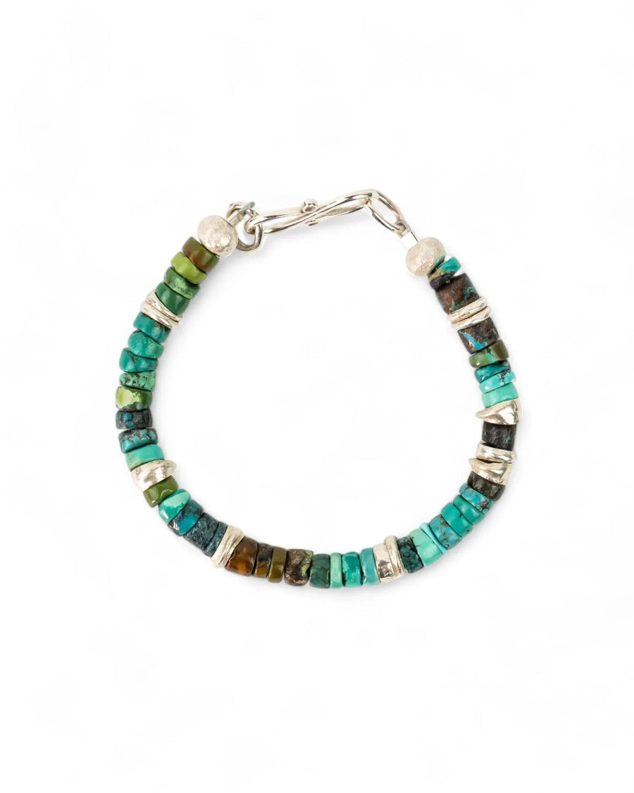 Vintage Turquoise and Silver Disc Bracelet Bracelet Pruden and Smith