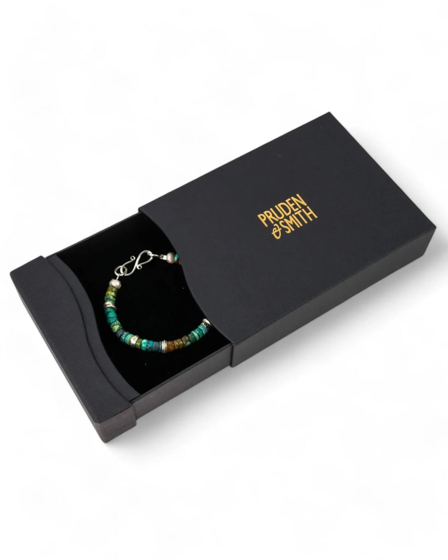 Vintage Turquoise and Silver Disc Bracelet Bracelet Pruden and Smith