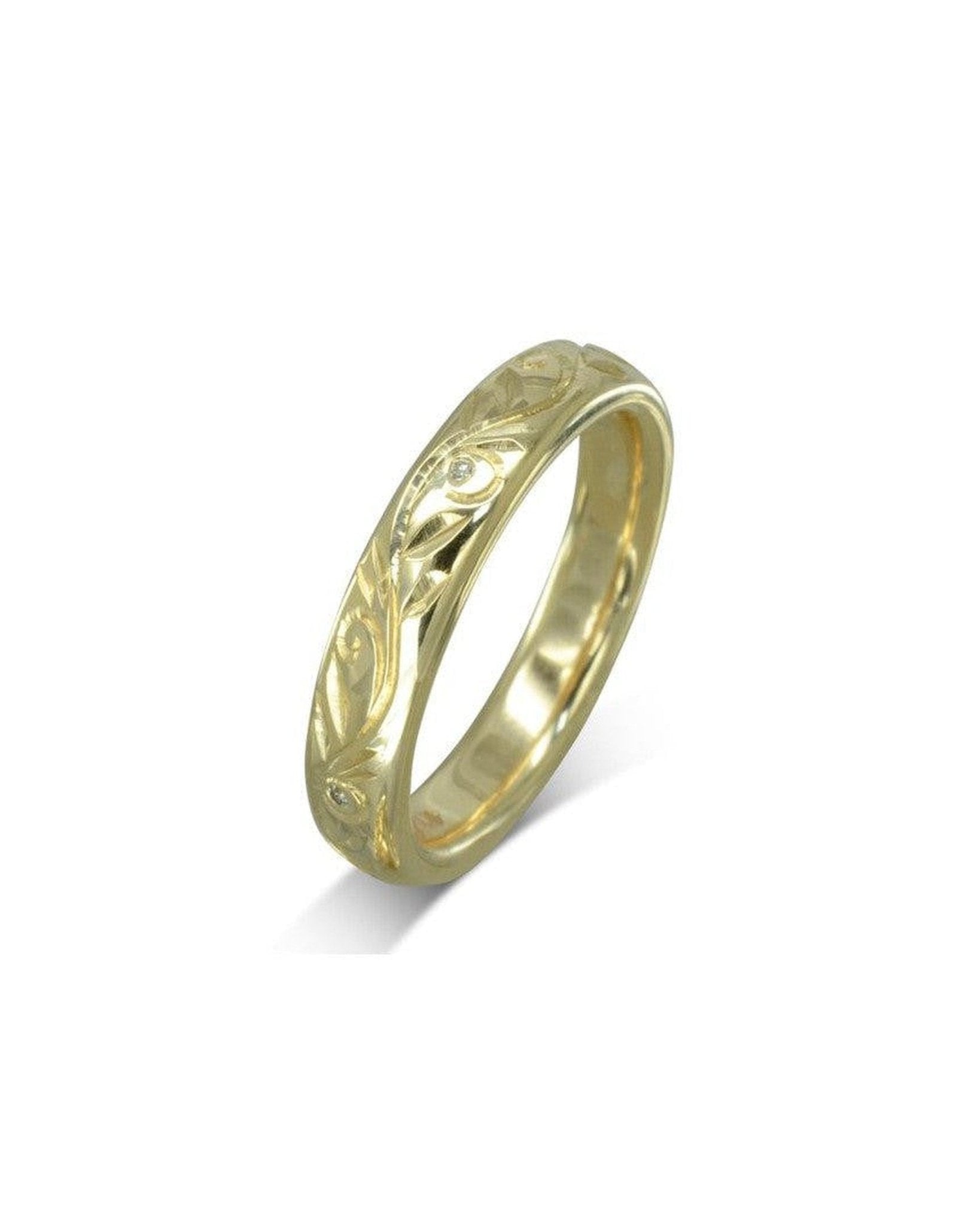 Vintage Wedding Ring (Engraved) Ring Pruden and Smith 18ct Yellow Gold