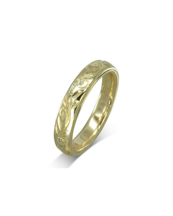 Vintage Wedding Ring (Engraved) Ring Pruden and Smith 18ct Yellow Gold