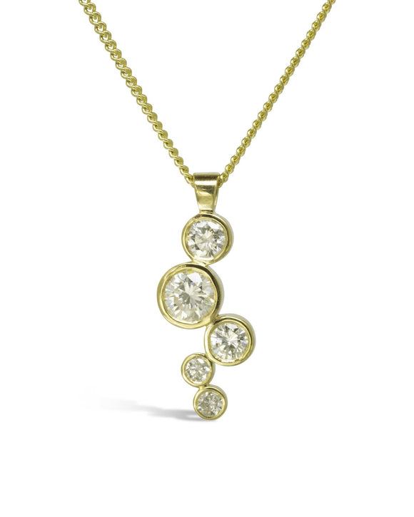 Water Bubbles 1ct Diamond Pendant Pendant Pruden and Smith