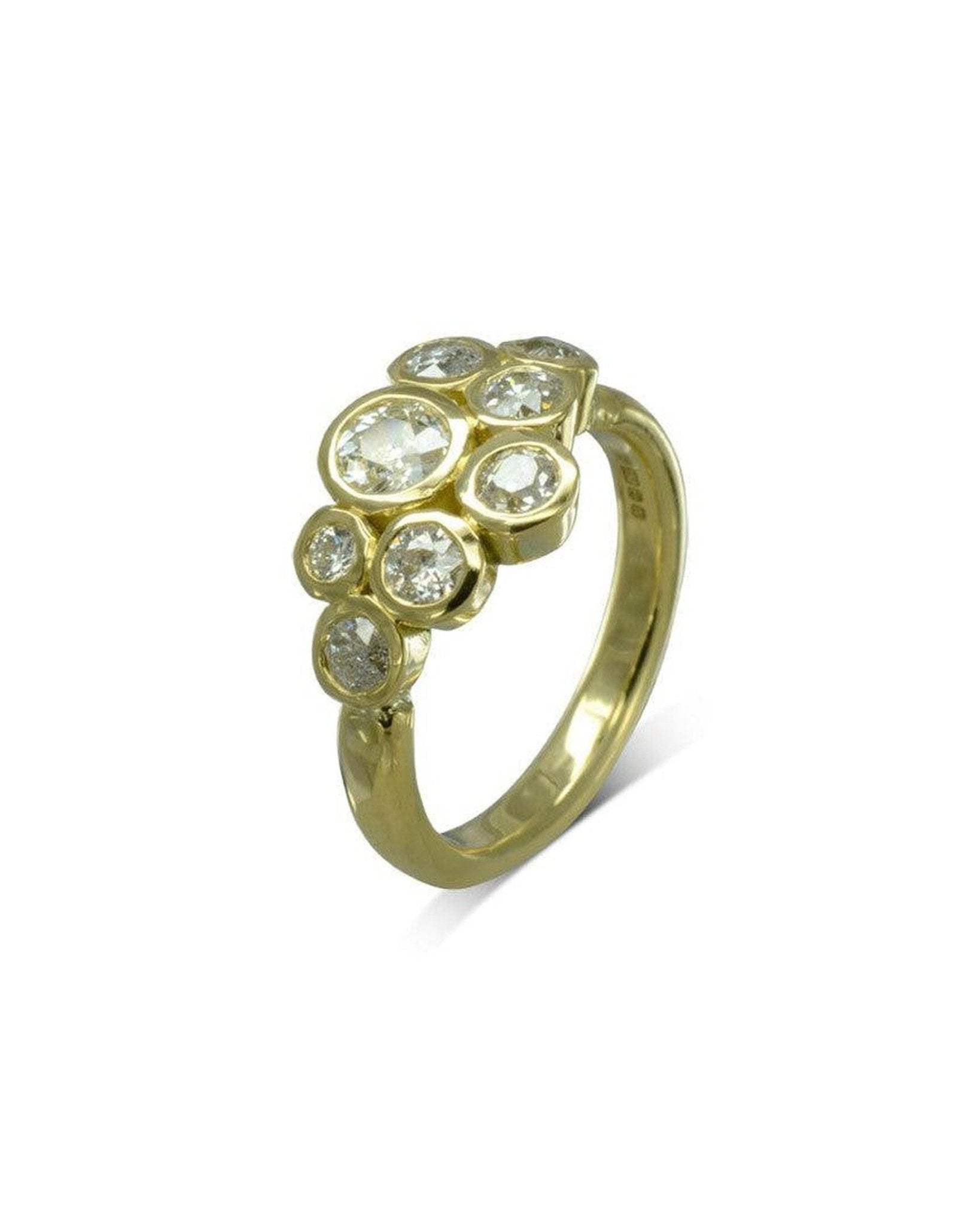 Water Bubbles Diamond Cluster Ring Ring Pruden and Smith