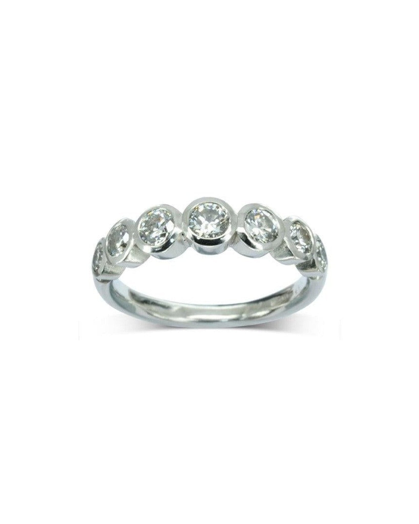 Water Bubbles Diamond Half Eternity Ring Ring Pruden and Smith